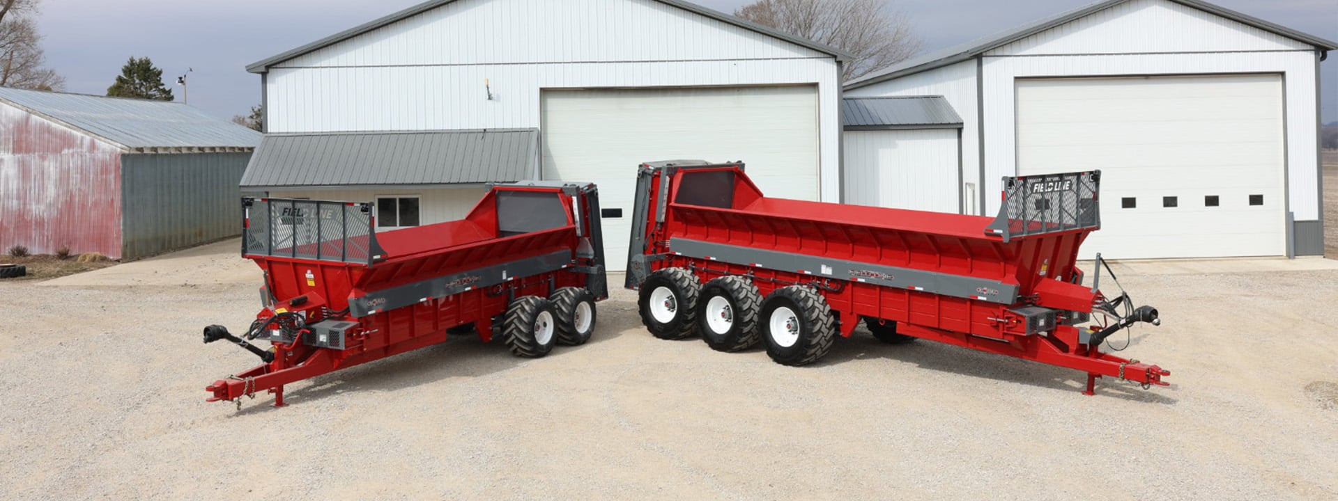 Full view of two fieldline trailers