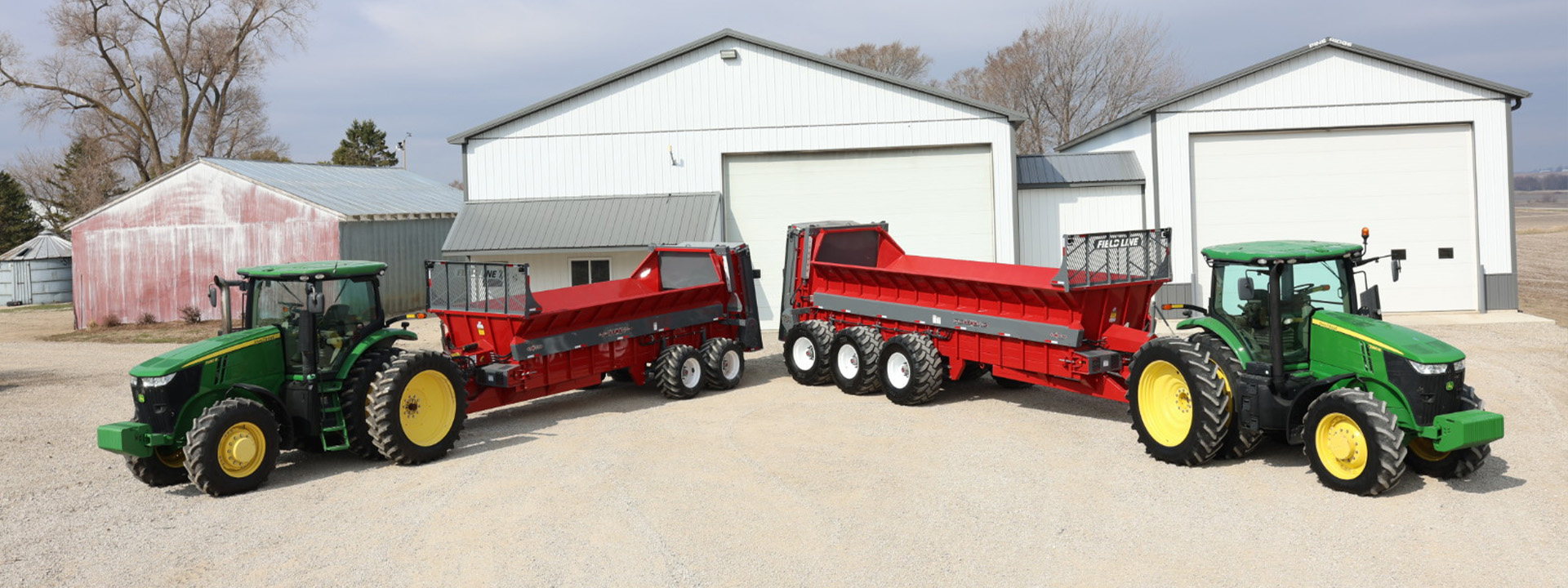 JohnDeere and Fieldline trailer close up